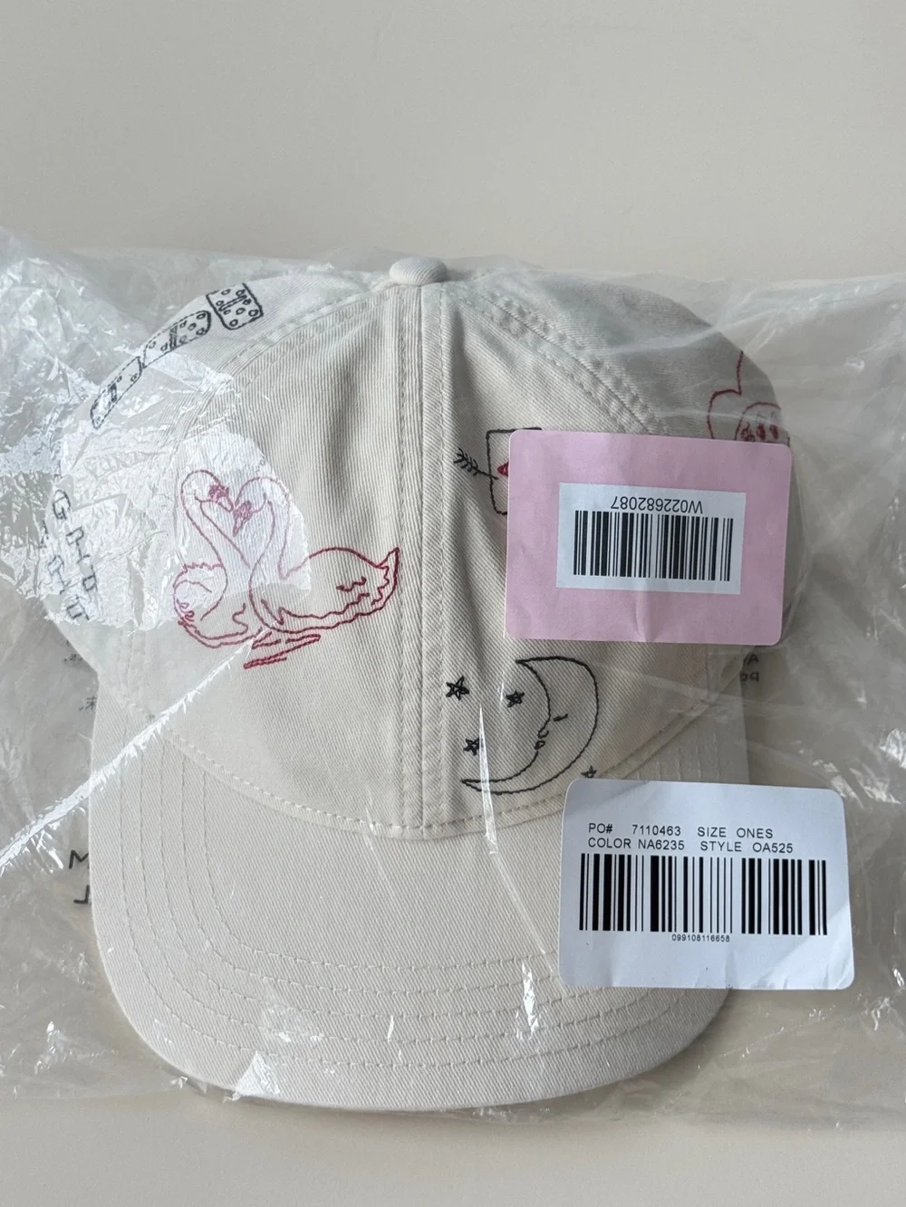 Madewell J.Crew Doodle Tattoo Embroidered Baseball Cap Hat - NWT
